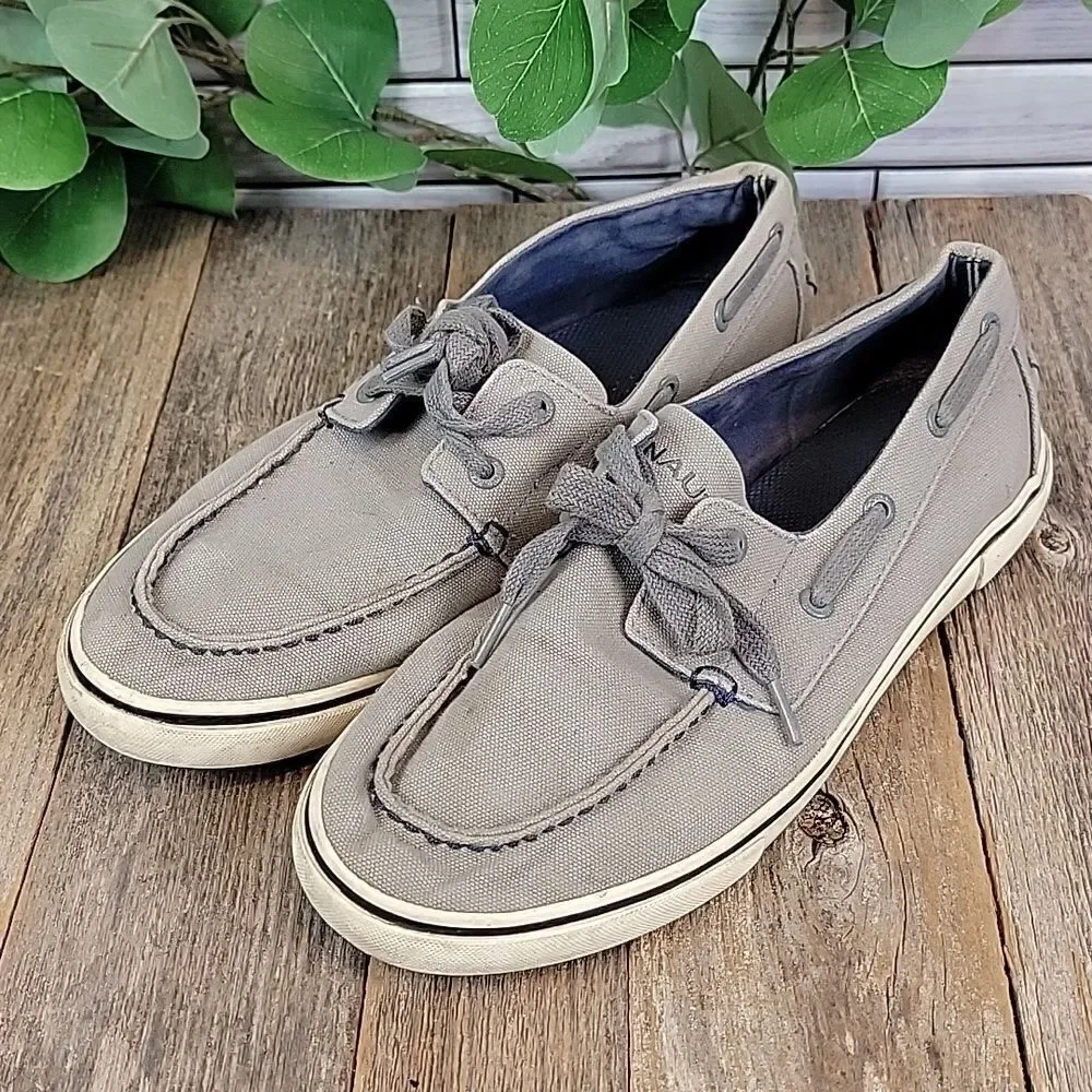 Nautica Galley Men's boat Shoes - Grey sneakers Size 8.5